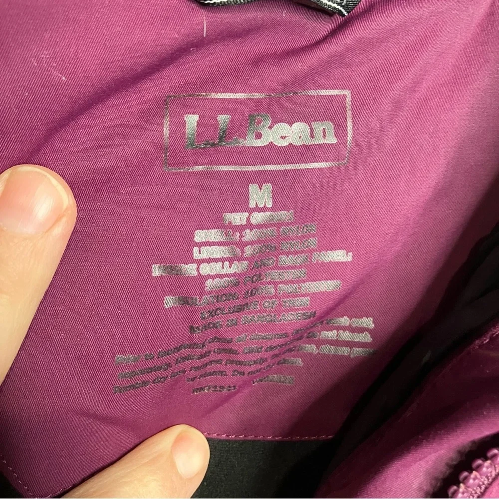 L.L. Bean purple & black‎ coat size medium